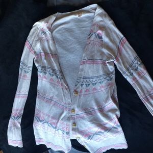 Large Mossimo patterned button sweater